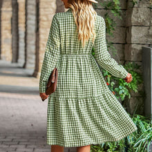 Load image into Gallery viewer, Check Swing Long Sleeve Dress
