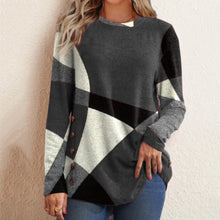 Load image into Gallery viewer, Women&#39;s Geometric Contrast T-Shirt
