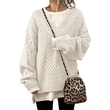 Load image into Gallery viewer, Slouchy Cable Knit Sweater

