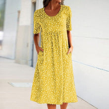 Load image into Gallery viewer, Floral Crew Neck Beach Dress
