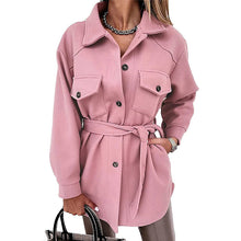 Load image into Gallery viewer, Women Fashion Slit Neck Casual Woolen Coats
