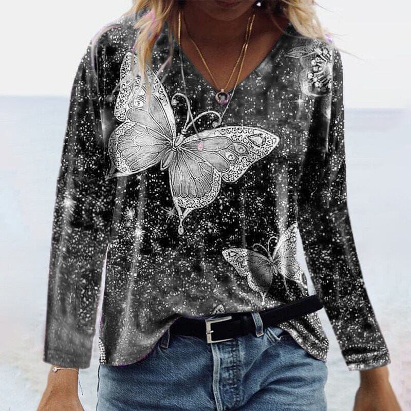 Butterfly Print T-shirt