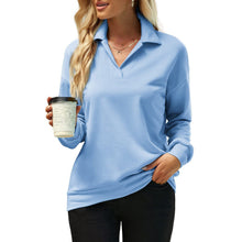 Load image into Gallery viewer, Solid Colour Long Sleeve Loose T-shirt
