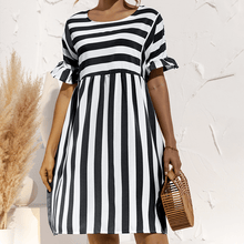 Load image into Gallery viewer, Ruffled Striped Dress
