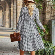 Load image into Gallery viewer, Check Swing Long Sleeve Dress
