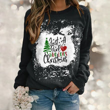 Load image into Gallery viewer, Christmas Motif Print Long-sleeved T-shirt
