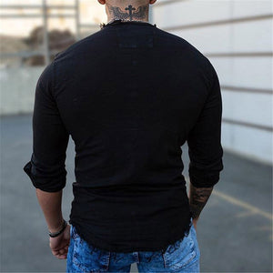 Solid Color Slim Fit Long Sleeve T-Shirt