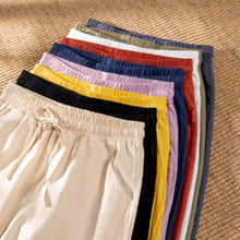 Load image into Gallery viewer, Women&#39;s Casual Cotton And Linen Elastic Waist Straight Pants
