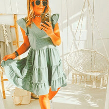 Load image into Gallery viewer, V-neck Ruffled Dress

