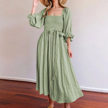 Load image into Gallery viewer, French Ruffled Lantern Sleeves Multi-wear Dress
