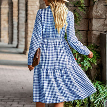 Load image into Gallery viewer, Check Swing Long Sleeve Dress
