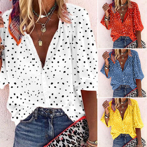 Polka Dot Chiffon Shirt