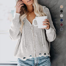 Load image into Gallery viewer, Women&#39;s Hooded Cardigan
