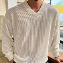 Load image into Gallery viewer, V-neck Pit Strip Knitwear
