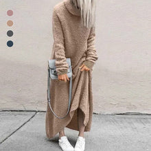Load image into Gallery viewer, Solid Color Turtleneck Dress
