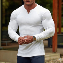 Load image into Gallery viewer, Men&#39;s V-Neck Basic Solid Color Shirt
