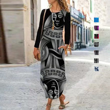 Load image into Gallery viewer, Ethnic Print Long Sleeve Dress
