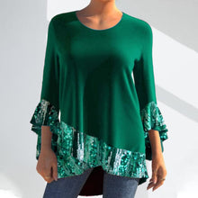 Load image into Gallery viewer, Solid Sequin Panel Irregular Dress
