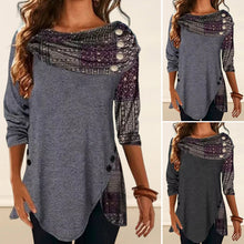 Load image into Gallery viewer, Buttoned Loose Panels T-shirt
