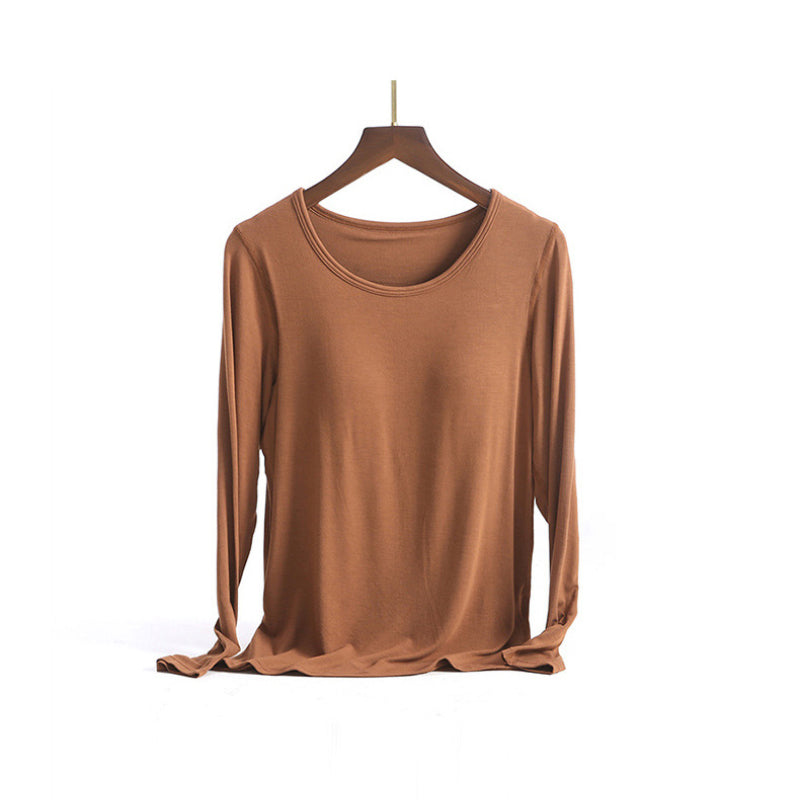 Women's Long Sleeve T-Shirt With Chest Pad