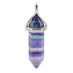 Rainbow Fluorite Pendant Necklace