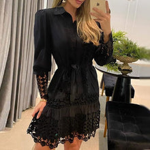 Load image into Gallery viewer, Women&#39;s Shirt Knee Length Dress
