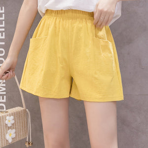 Women's Casual Summer Cotton Linen Shorts