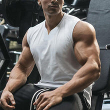 Load image into Gallery viewer, Men&#39;s Summer Single-colored Sports Vest with V-neck

