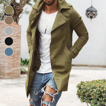 Load image into Gallery viewer, Mens Slim Fit Trench Coat
