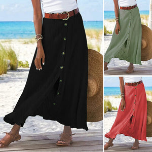 Long skirt in solid color