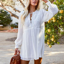 Load image into Gallery viewer, White Long Sleeve Dress
