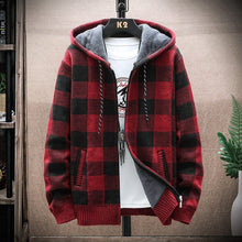 Load image into Gallery viewer, Check Printed Hooded Jacket
