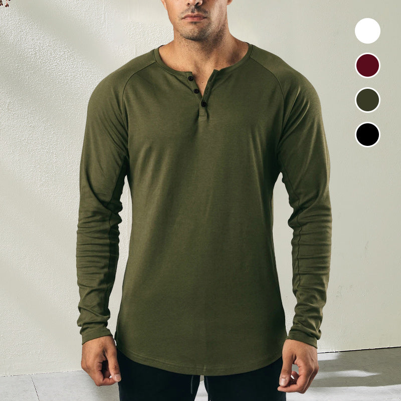 Three Button Basic T-Shirt