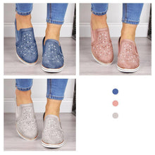Load image into Gallery viewer, Women Shining Casual Slip-on Sneaker Shoes
