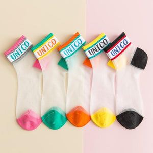 Women Transparent Mesh Socks