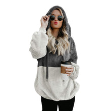 Load image into Gallery viewer, Fluffy hoodie with zipper
