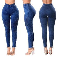 Load image into Gallery viewer, Elastic High Waist Slim Fit Jeans
