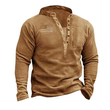 Load image into Gallery viewer, Men&#39;s Outdoor Fleece Henley Collar Sports Sweatshirt
