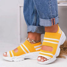 Load image into Gallery viewer, Casual Woven Wedge Comfy Open Toe Sandals
