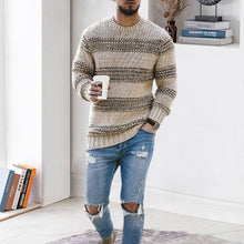 Load image into Gallery viewer, Men&#39;s Striped Crewneck Sweater
