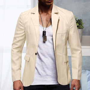 Solid Color Single Breasted One Button Suit