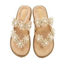 Load image into Gallery viewer, Women&#39;s Bohemian Sparkle Bling Flip Flops
