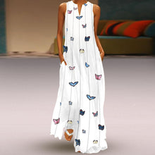 Load image into Gallery viewer, New Butterfly Printed Maxi Shift Dress.MC
