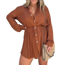 Load image into Gallery viewer, Women&#39;s Solid Color Long Sleeve Shirt Suit
