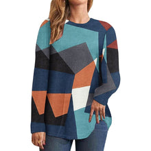 Load image into Gallery viewer, Geometric Contrast Print T-shirt
