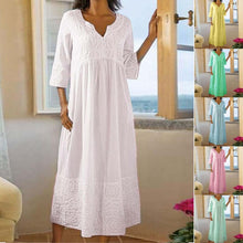 Load image into Gallery viewer, COTTON LINEN SNAP FRONT DUSTER

