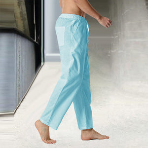 Men’s Cotton Linen Drawstring Pants