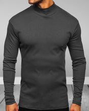 Load image into Gallery viewer, Men&#39;s Gray Cotton Turtleneck Sweaters

