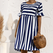 Load image into Gallery viewer, Ruffled Striped Dress
