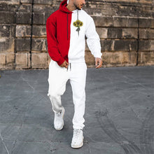 Load image into Gallery viewer, Hooded Panelled Printed Sweatshirt
